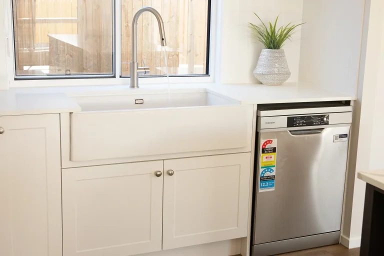 Kitchen sink and dishwasher plumbing