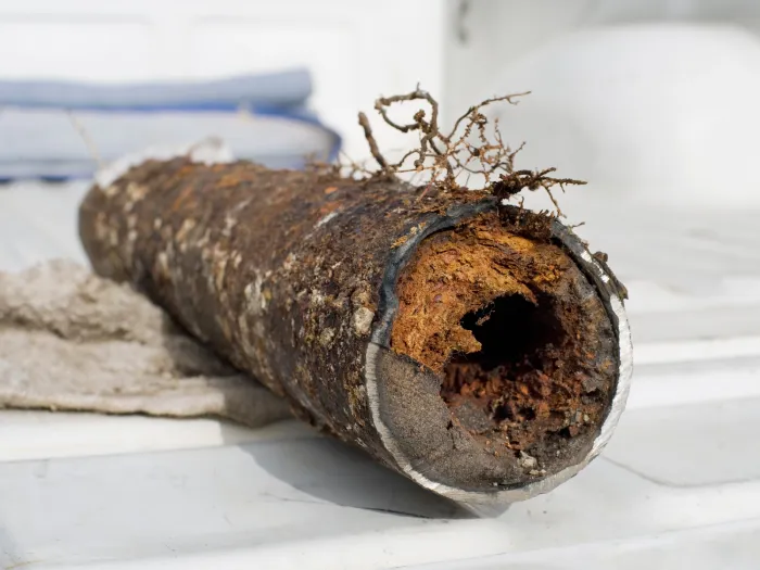 Clogged drain pipe