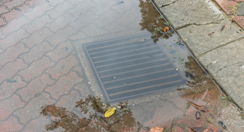 Blocked home stormwater drain