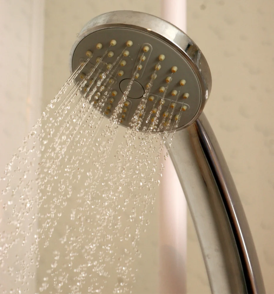 Shower head running water